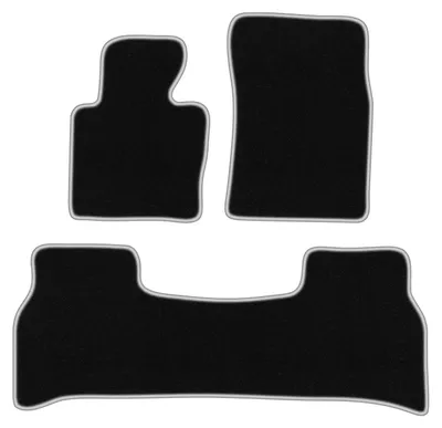 Produktbild von Fußmatten Velours Schwarz/Silber für Range Rover III L322 2001-2012 Set 3-tlg