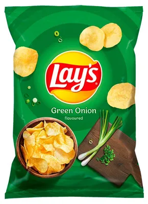 Imagen del producto de Patatas fritas Lay's con sabor a cebolla verde, 40 gramos