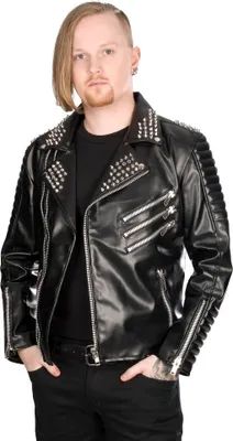 Produktbild von Black Pistol Kunstleder Bikerjacke - Rockers Jacket Sky XXL