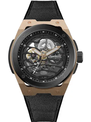 Produktbild von Ingersoll Herren Analog Uhr Outdoor PUR/Alcantara Armbanduhr schwarz UIN15202