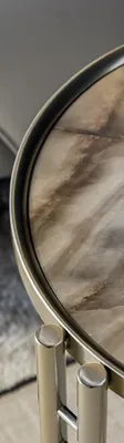 Produktbild von Wohnzimmertisch Beistelltisch Glas Edelstahl Beistelltisch Möbel Design Italien