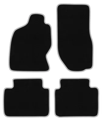 Produktbild von Fußmatten Velours Schwarz/Silber für Nissan Terrano II 1993-2005 Set 4-tlg