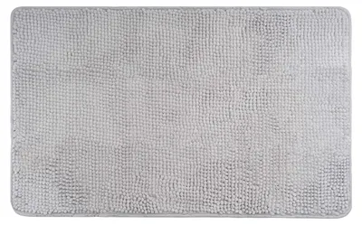 Image de Tapis de bain en chenille avec dessous antidérapant (50 x 80 cm, gris)