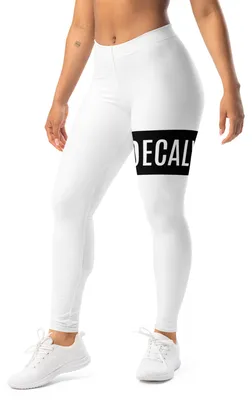 Produktbild von DECALVIBES Damen Leggings Basic Urban Side Black - Weiß , S