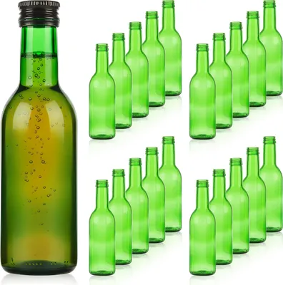 Zdjęcie produktu dla SUPERBUTELKI - 50x Butelka szklana Monopol 250 ml zielona na cydr, soki, nalewki