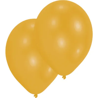 Image de 10 Ballons en latex or métallique