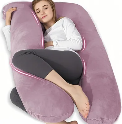 Produktbild von Chilling Home Schwangerschaftskissen, U Form Seitenschläferkissen mit Bezug Kissen Stillkissen groß Lagerungskissen, für Frauen und
