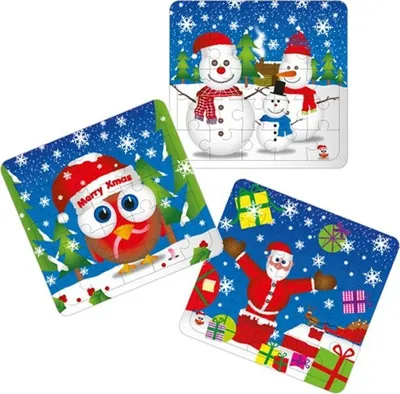 Produktbild von 1 Mini Weihnachtspuzzle 12x13cm