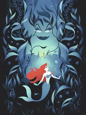 Produktbild von Poster Disney Ariel Ursula 30x40 cm