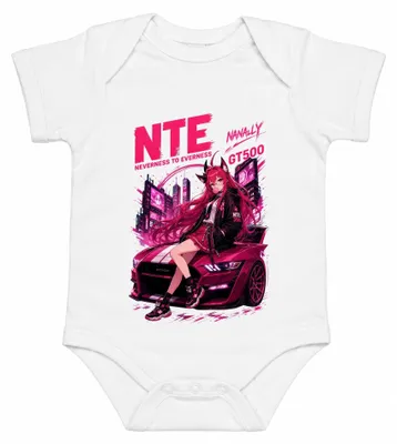 Immagine prodotto di NTE Neverness To Everness, Body per neonata, stile anime giapponese, collezione GT500, anni 2000, manga, colore bianco, taglia 0/3