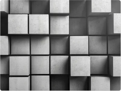 Produktbild von Geometrische Würfel – Bodenschutzmatte – Stuhlunterlage 120x90 cm – Rutschfest – Hartbodenmatte