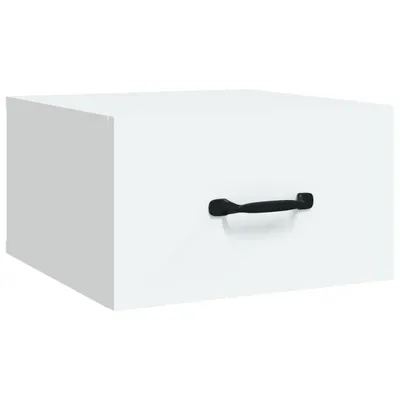 Image de Table de chevet murale Blanc 35x35x20 cm