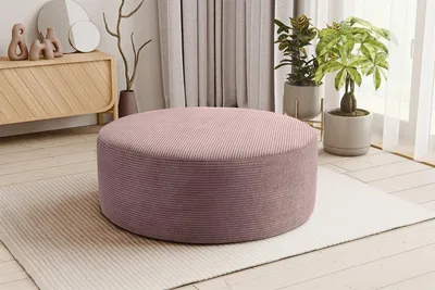 Produktbild von Polsterhocker >Kolo< in altrosa, Cord - 103x39x103cm (BxHxT)