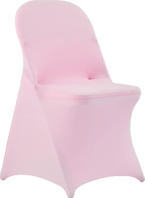 Zdjęcie produktu dla SucceBuy Pokrowce na krzesła Stretch 50 sztuk - Zdejmowane i nadające się do prania pokrowce na krzesła z poliestru spandex na wesela, bankiety w jadalni i przyjęcia, odpowiednie na składane krzesła (45 x 46 x 77 cm) Różowy