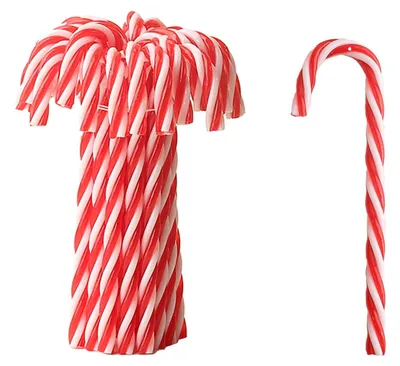 Image de Sucre d'orge décoration de Noël - 32 pièces - 12 cm - Rouge et blanc - Pour sapin et fenêtre