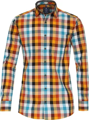 Produktbild von REDMOND Langarmhemd Schwarz/Bunt kariert XL Modern Fit