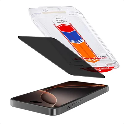 Image de Accezz Gehard Glas Privacy Screenprotector + Applicator pour Apple iPhone 16 Pro Max