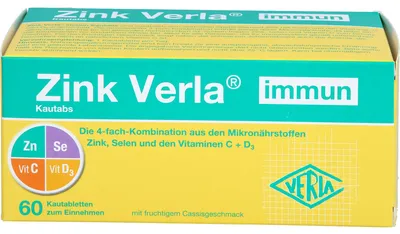 Obrázek produktu pro VERLA Zink immun žvýkací tablety, 60 ks