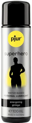 Produktbild von pjur Superhero, 100 ml, 100 g, Gleitmittel auf Wasserbasis, Sexspielzeug, Glycerin, Aqua (Water), Propylene Glycol, Benzyl Alcohol, Hydroxypropyl Guar..., CE