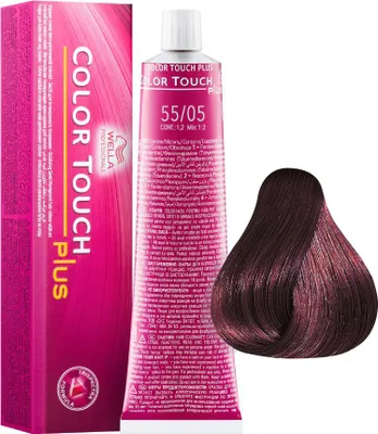 Produktbild von Wella Color Touch Plus, Violett, 55/05, Intense Light Brown/Natural Red-Violet, Frauen, 60 ml, Alle Haare