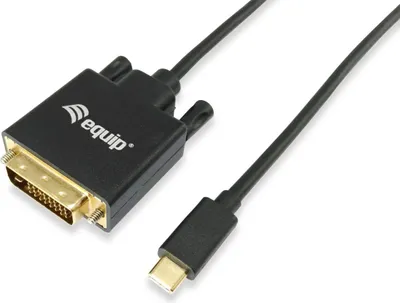 Immagine prodotto di Equip Adapter USB-C->DVI-D(24+1)   1920x1200/ 60Hz 1.80m PVC Polybeutel
