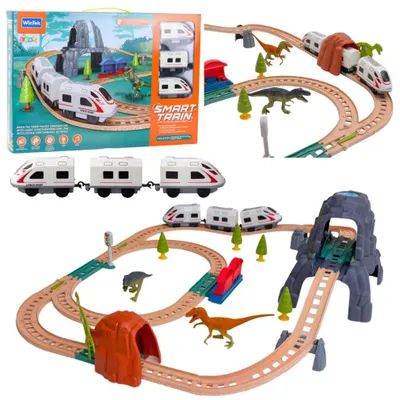Obrázok produktu pre Elektrický interaktívny vlak Autá Tunel Sopka Dinosaury 95 cm