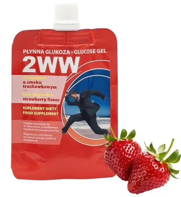 Imagen del producto de Medmess, Glucosa líquida 2BE con magnesio, 1 sobre de 24 ml, sabor a fresa