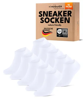 Produktbild von Sneaker Socken Herren Damen Baumwolle - 70102T Weiß 39-42 10 Paar