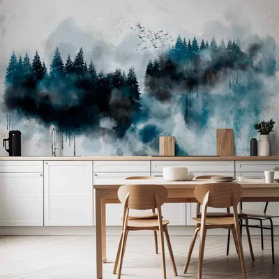 Produktbild von Vlies Fototapete - Painted Mountains 350x245 cm Landschaften c-A-0211-a-a