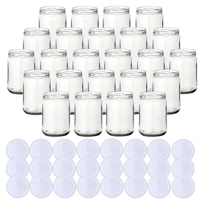 Produktbild von 24er Set Einmachgläser 580 ml Klassik mit Schraubdeckel Weiß