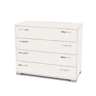 Immagine prodotto di Milani Home - cassettiera moderna 4 cassetti 40 x 90 x 72 cm, bianco, per camera e ufficio