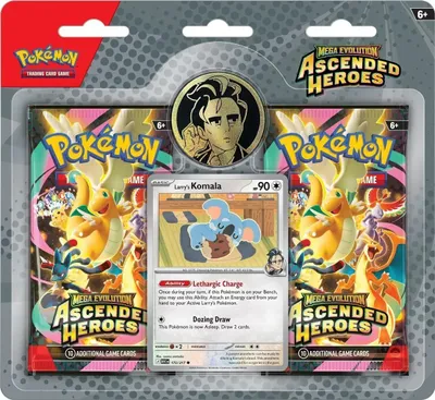 Obrázek produktu pro Pokémon TCG: Ascended Heroes 2 Pack Blister - Larry Komala 2