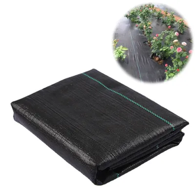 Imagen del producto de Tela antihierbas permeable al agua, resistente al desgarro, de 2 m x 2 m, para jardines y agricultura