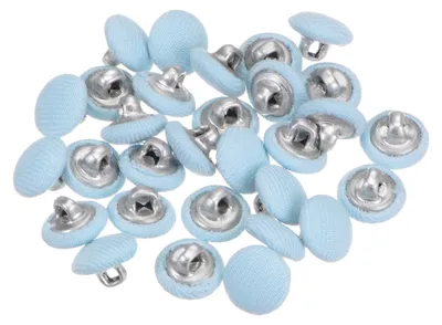 Productafbeelding van Stoffen Knopen - Set van 30 stuks - Voor kleding en handwerken - Blauw - Ø 11,5 mm
