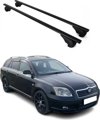 Produktbild von Dachträger Grundtäger für Toyota Avensis Verso mk2 2001-2008 75kg Metall Schwarz