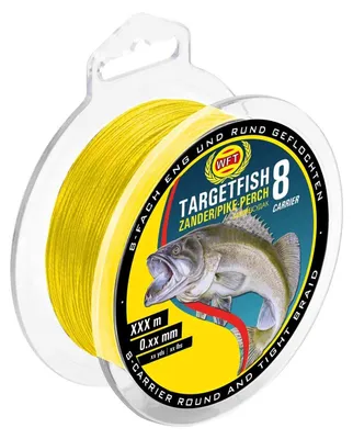 Produktbild von WFT TF8 Zander yellow 150m - Angelschnur, Durchmesser/Tragkraft:0.15mm / 10kg Tragkraft
