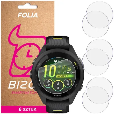 Produktbild von 6x Schutzfolie für den Bildschirm für Garmin Forerunner 265S, Bizon Watch HydroFlex