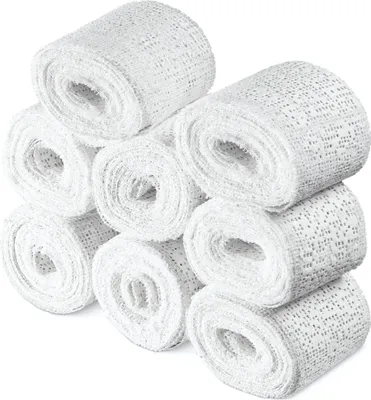 Produktbild von Navaris Gipsbinden 8er Set zum Babybauch bemalen - 8x Gips Abdruck Binden 5 x 300 cm für Schwangerschaftsbauch Verband Gipsabdruck Gipsbinden zum