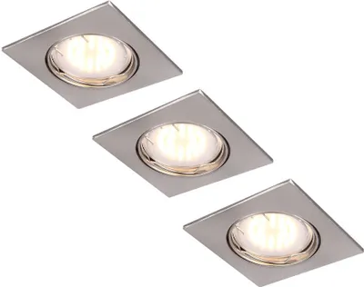 Produktbild von 3er Set LED Einbaustrahler, Aluminium, beweglich, L 8 cm