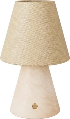Produktbild von Tragbare, wiederaufladbare Lampe "Cabless11" mit Tropfenform und Lampenschirm