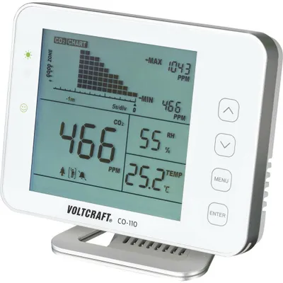 Zdjęcie produktu dla Miernik dwutlenku węgla VOLTCRAFT CO-110 z funkcją rejestratora danych (VC-11917180)