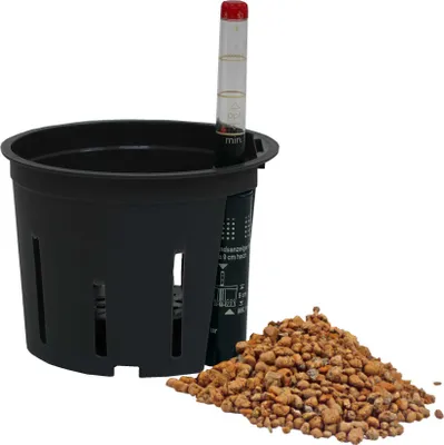 Produktbild von Set3 Kulturtopf + Wasserstandsanzeiger + Blähton 4 - 8 mm Hydropflanzen Ø 11 cm Höhe 09 cm