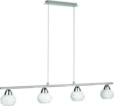 Produktbild von Massive Pendelleuchte 410421110, Flexible Halterung, Chrom, Weiß, Metall, Glas, Schlafzimmer, Wohnzimmer