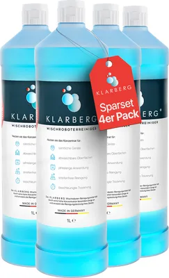 Produktbild von KLARBERG® 4x1L Bodenreiniger Wischroboter Reinigungsmittel Konzentrat 1:100 I Frischer Duft mit unserem Reinigungsmittel für Saugwischer