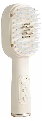 Produktbild von Elektrische Haarpflegebürste mit Rotlicht - Kopfhautmassagegerät für die Tiefenpflege zu Hause in Weiß
