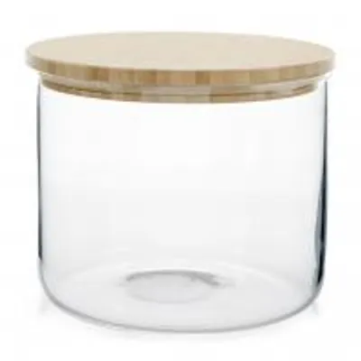 Immagine prodotto di H&H Biscottiera In Borosilicato Con Tappo Bambù Lt 2,2