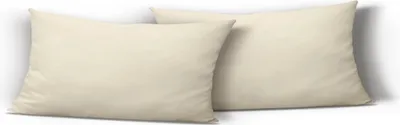Produktbild von 2er Pack Kissenbezug Kissenhülle 40x80 cm natur Uni Jersey Baumwolle Set