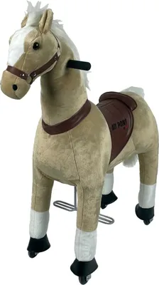 Produktbild von TPFLiving Reittier Pferd Layla beige Größe M - Reitpferd ab 4 Jahren - Reittiere - Spieltier - Schaukeltier - Reittier ab 4 Jahren