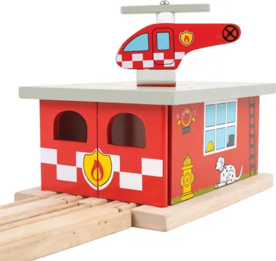 Produktbild von Bigjigs Holzschienen – Feuerwache
