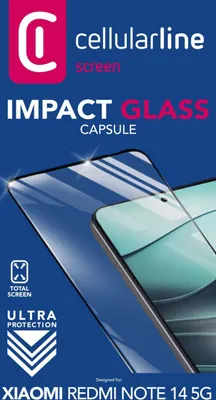 Produktbild von Cellularline Impact Glass Capsule - Redmi Note 14 5G, Xiaomi, Redmi Note 14 5G, Kratzresistent, Schockresistent, Transparent, 1 Stück(e)